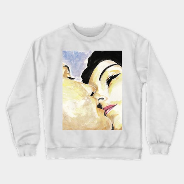 A Man and a Woman Crewneck Sweatshirt by Svetlana Pelin